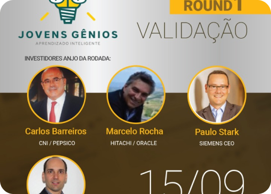 1ª Rodada Pré-Seed Jovens Gênios