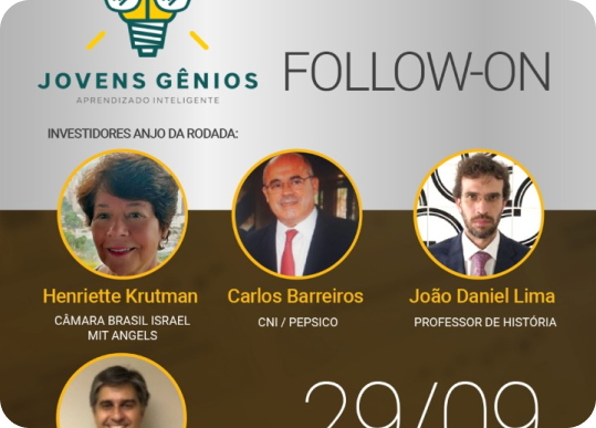 3ª Rodada Pré-Seed Jovens Gênios